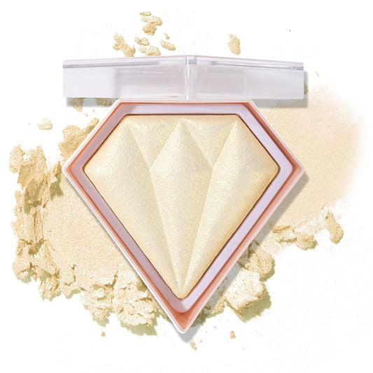 Face Glitter Highlighter Makeup Palette Shimmer Contour Powder Waterproof Long-Lasting,Brightens Face Complexion Contour Illuminator Highlighters Blush Powder Makeup Palette-02Quicksand Gold