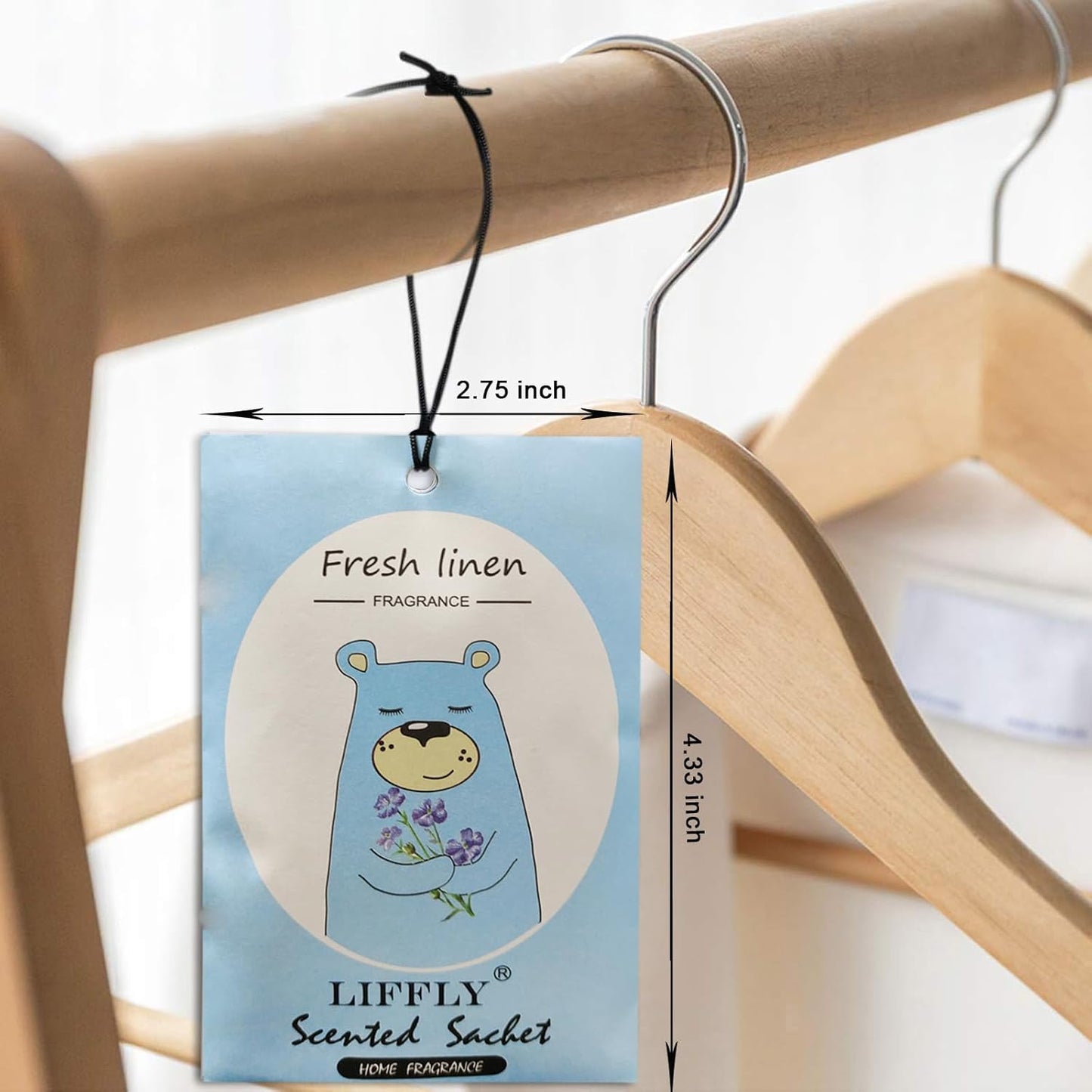 14 Packs Fresh Linen Scented Sachets Bags fit Drawers and Closets Gift Box