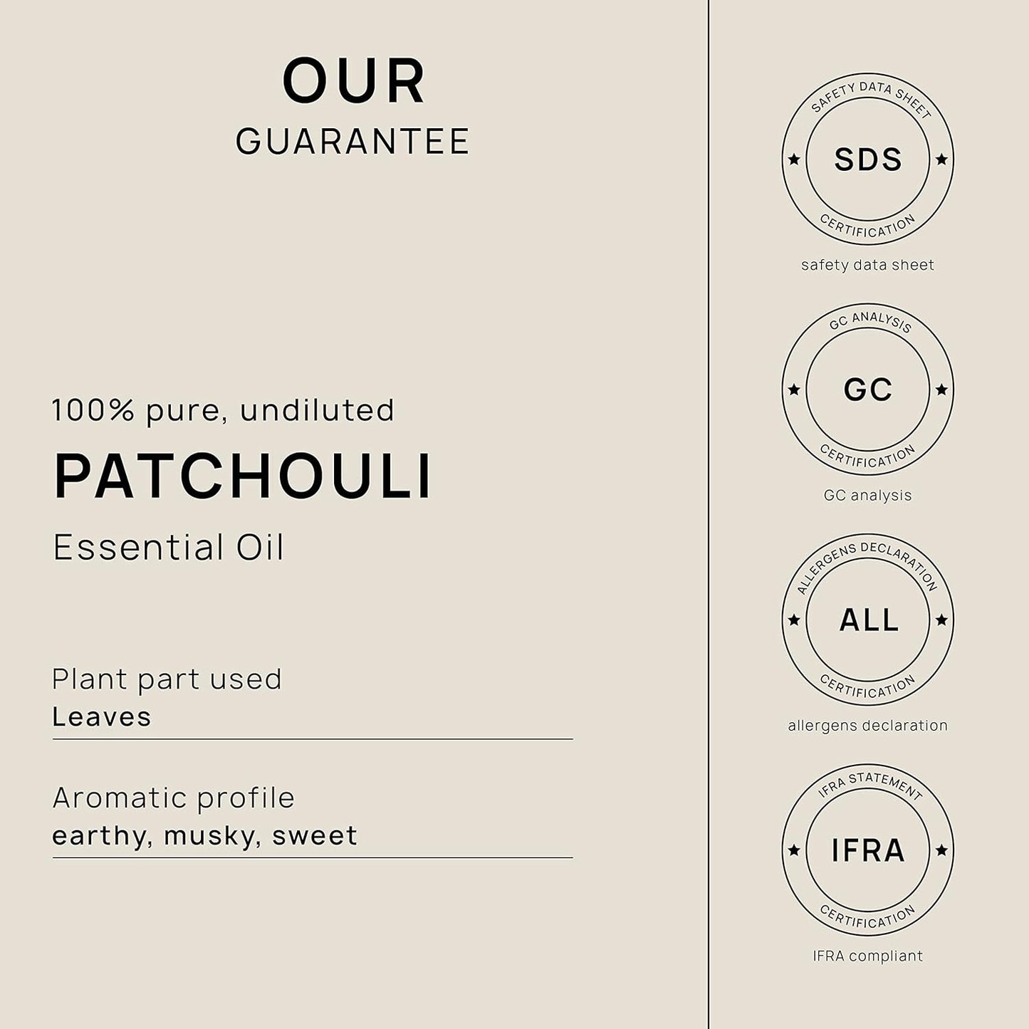 VINEVIDA Patchouli Essential Oil 10 mL - Undiluted Patchouli Oil 10 mL - Patchouli - DIY Candle Scents for Candlemaking - 10 mL Essential Oil for Soap Making Safe for Skin (4OZV-OBP-PAT-30P-10ML)