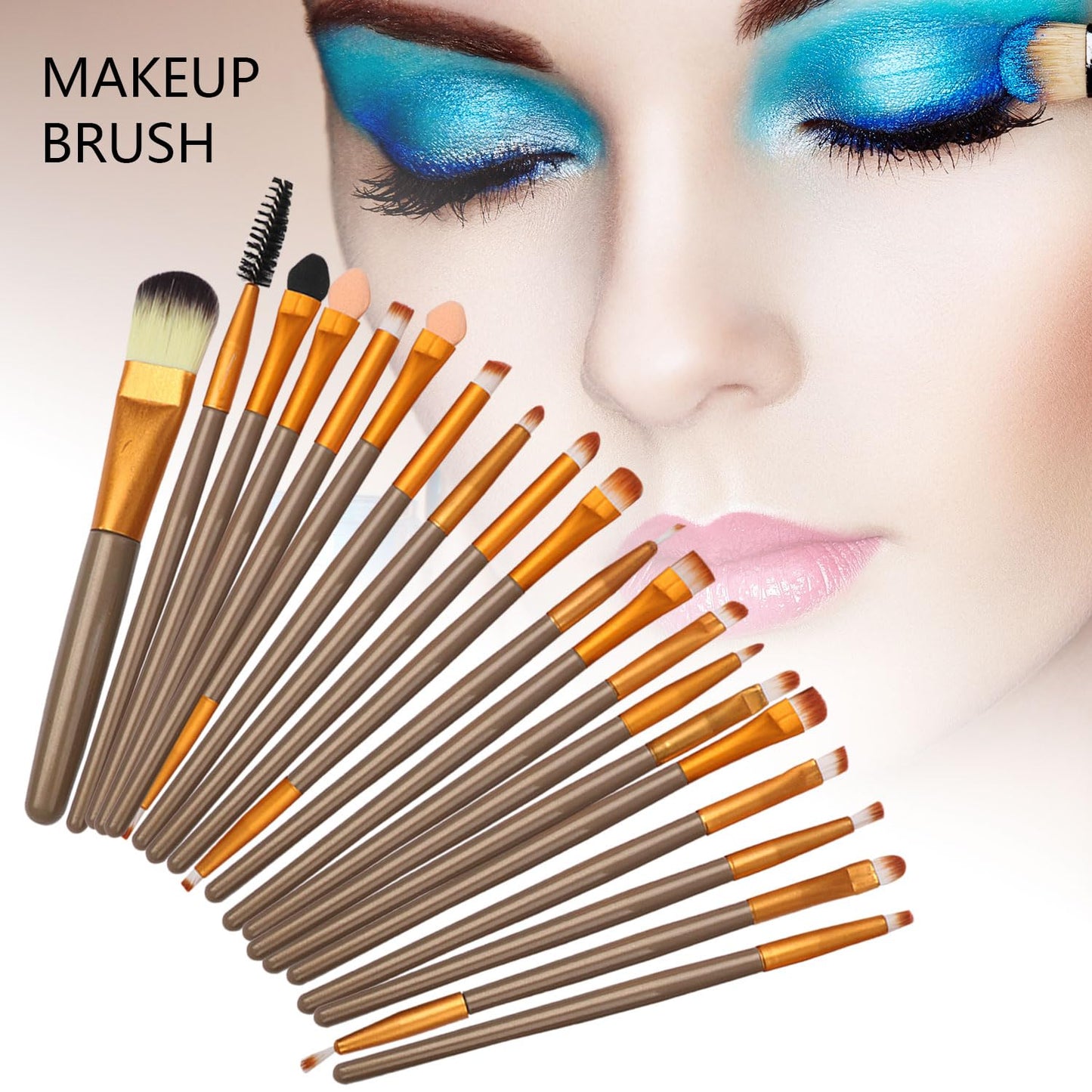 All in One Makeup Kit - 2X14 Eyeshadow Palette, Liquid Foundation, Eyeliner Pencils, Contouring Stick, Lip Gloss, 20Pcs Makeup Brushes (Black)