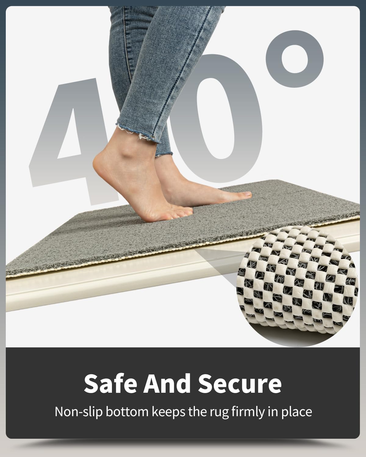 Non-Slip Bathtub Mat, 17x 30 Inch, Shower Mats for Bath Tub, PVC Loofah Bathroom Mats for Wet Areas, Quick Drying