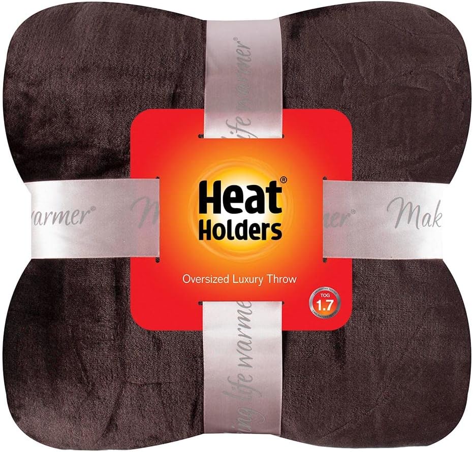HEAT HOLDERS Oversized Throw/Blanket - Warm and Luxuriously Soft Fur-Like Fleece - Ideal for Bed, Sofa, Travel and Gifts | Mulled Wine