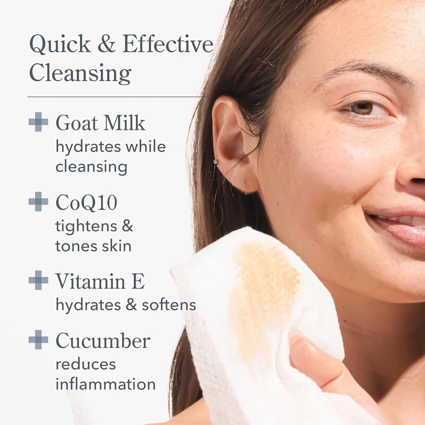 Beekman 1802 Face & Body Wipes, Sunshine Lemon Scented, 30 Count - Cleanses Dirt & Makeup, With Goat Milk, Aloe & Vitamin E - Alcohol Free, Biodegradable, Good for Sensitive Skin