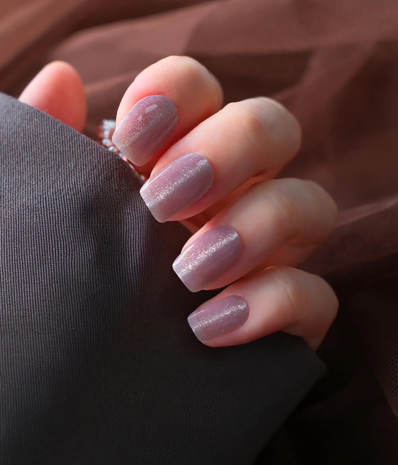 Nail Polish Strips - 22 Pcs Salon Quality Gel Nail Stickers - Long Lasting Wraps (Pixie Dust Pink)