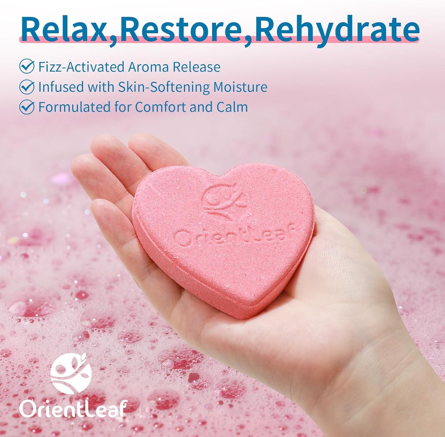 Bath Bombs Fruit Scented, Stocking Stuffers, Bath Bombs for Women and Girls Aromatherapy Bubble Bath, Strawberry, Orange, Coconut, 6 x 2 oz