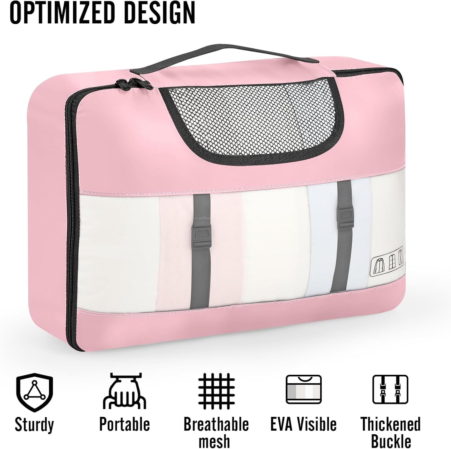 Veken 10 Set Packing Cubes for Travel Essential, Suitcase Organizer Bags in 4 Sizes, Carry-On Luggage Accessories with Large Laundry & Hanging Toiletry Bag, Must-Have for Airplane, Road Trip & Camping