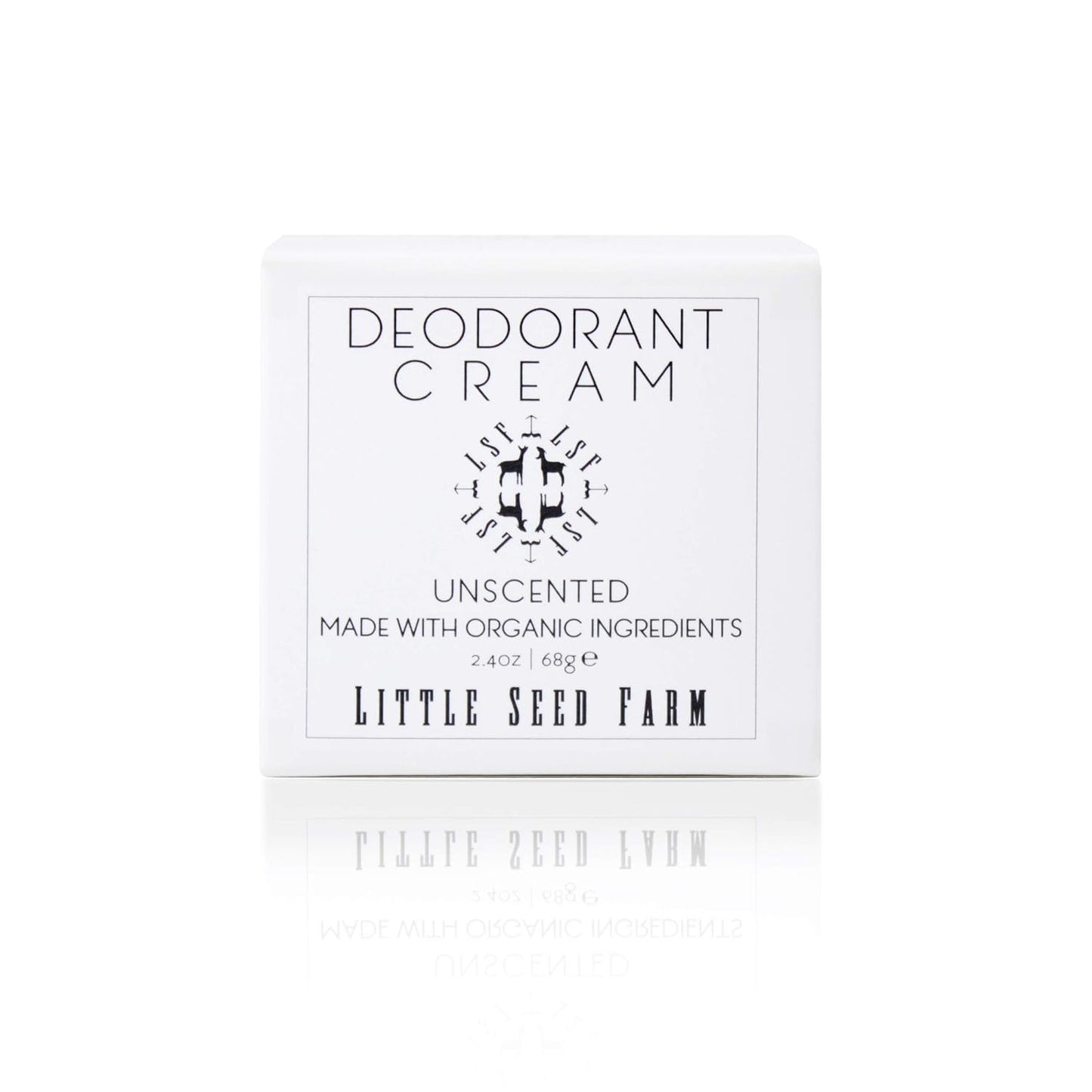 Little Seed Farm All Natural Deodorant Cream, Aluminum Free Deodorant for Women or Men, 2.4 Ounce - Unscented