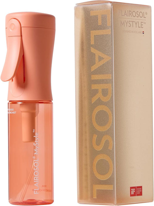 FLAIROSOL MyStyle, Spray Bottle for Hair - Small Travel Spray Bottle, Ultra Fine Continuous Water Mist for Face, Hairstyling, Salon, Cleaning, Beauty, Toners, Hydration & Makeup, 3.04oz / 90ml, Peach