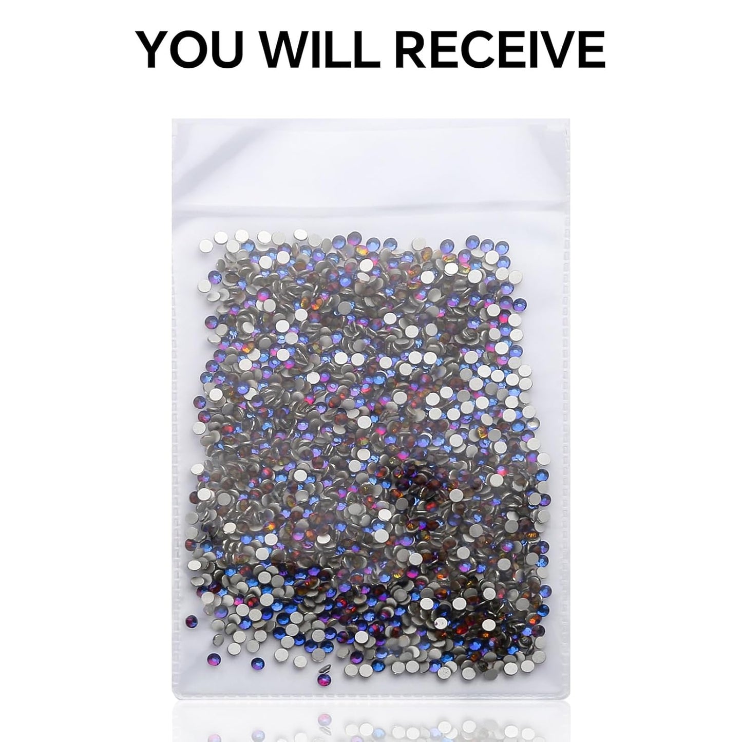1440Pcs Blue Blaze Crystal Rhinestones,Glass Flatback Rhinestones Mini Gemstones for Nail Face Makeup Art Crafts Clothes Decoration-(SS4,1.6mm,Blue Blaze)