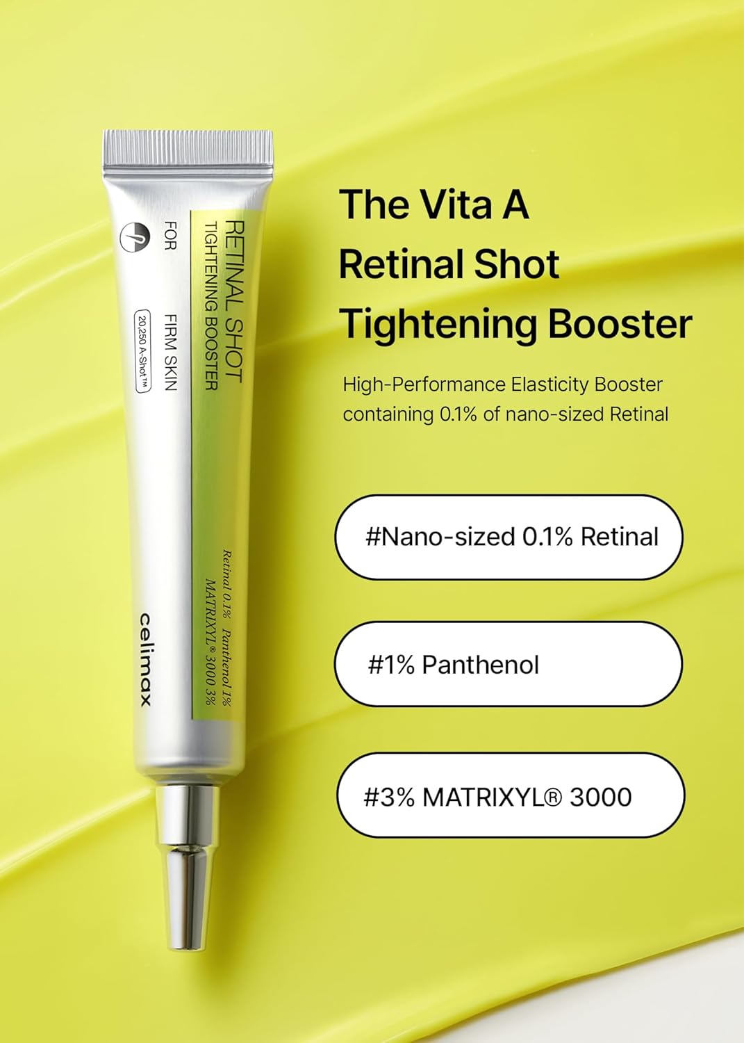 celimax The Vita A Retinal Shot Tightening Booster Duo Set 15mlx2 | with Retinal 0.1%, Matryxyl 3%, Pore Minimizer, Wrinkles & Fine Lines, Firmer Skin