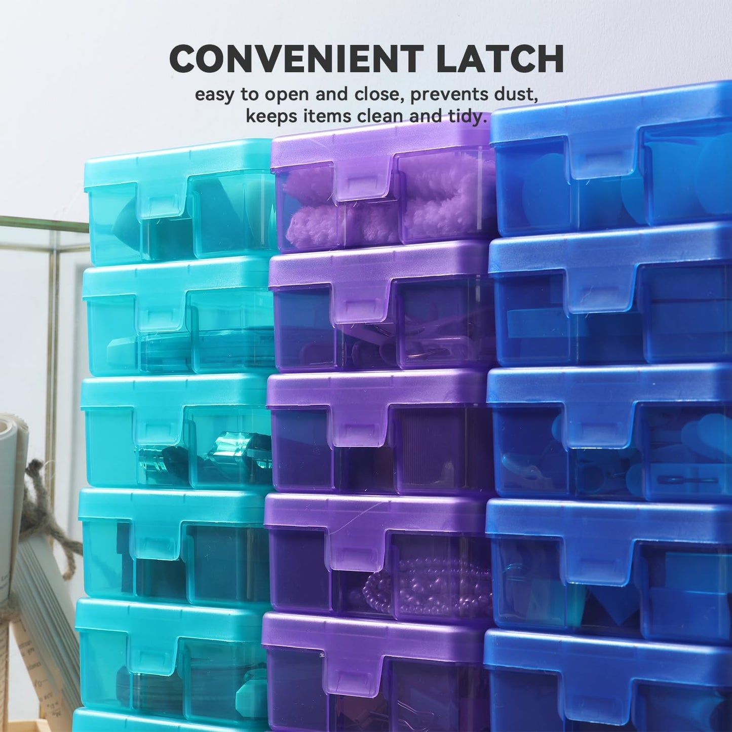 18 Pack Small Plastic Storage Containers Clear Arts & Crafts Storage Boxes & Organizers Stackable Small Containers With Lids For Organizin (Set 4)