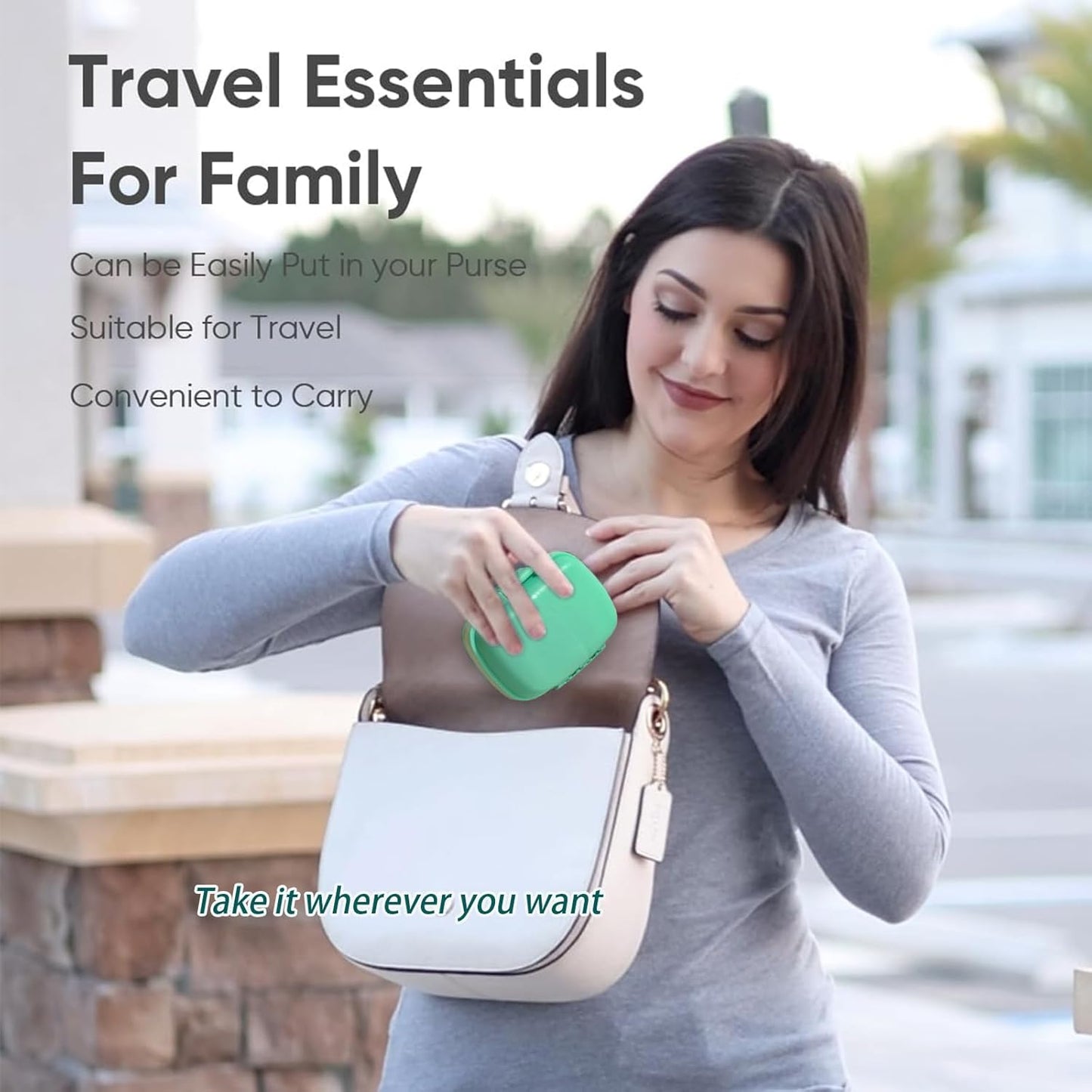 2-Pack 8-Compartment Travel Pill Organizer & Daily Pill Box | Leak-Proof Portable Medicine Container with 81 Replaceable Labels | Compact for Home, Office, Travel (Blue & Green)