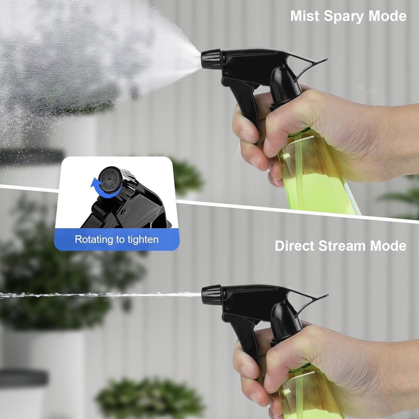 Spray Bottles 12oz/350ml Empty Spray Bottles Refillable Mister Bottle with Multicolor for Cleaning, Plants, Hair, Cooking