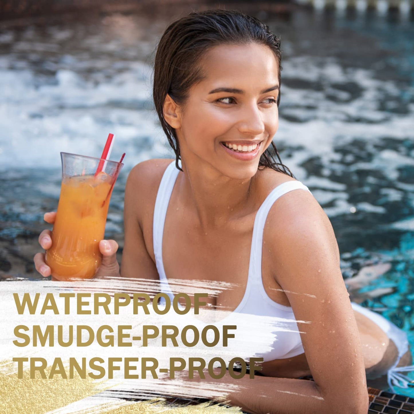 LAVONE Eyebrow Stamp Stencil Kit for Eyebrows, Brow Stamp Trio Kit with Waterproof Eyebrow Pencil, Eyebrow Pomade, 20 Eyebrow Stencils, Dual-ended Eyebrow Brush and Sponge Applicator - Blonde