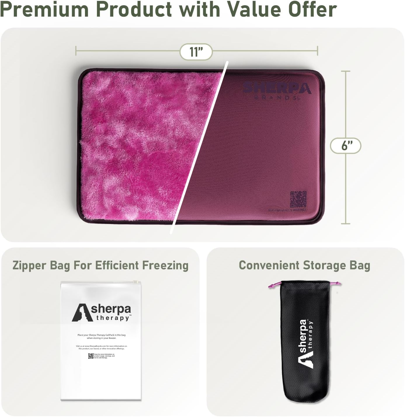 Medium Flexible Gel Ice Packs Reusable - Hot and Cold Soft Ice Packs for Injuries Reusable for Ankle, Arm, Foot, Leg, Back Pain Relief - 8" x 12" - Purple