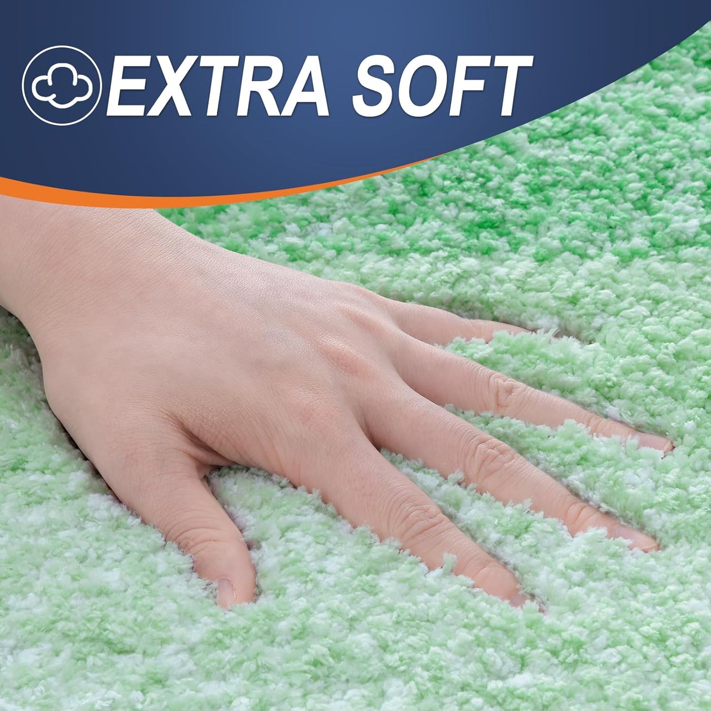 OLANLY Bathroom Runner Rugs 59x24, Extra Soft Absorbent Microfiber Bath Rugs, Rubber Backing, Quick Dry, Machine Washable Bath Mats for Bathroom Floor, Tub and Shower, Home Decor Accessories, Green