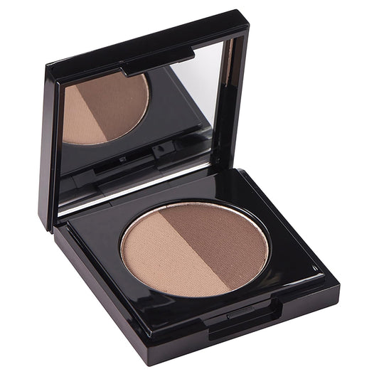 Arches and Halos Duo Luxury Brow Powder - Eyebrow Shaper and Color - Powder Compact with 2 Neutral Shades - Mocha Blonde - 0.1 oz