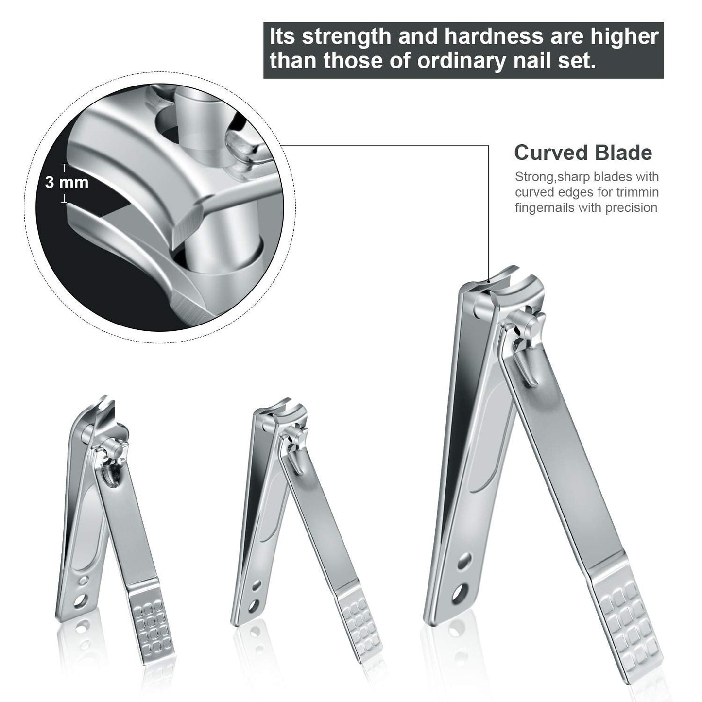 Manicure Set Professional Nail Clippers Kit Pedicure Care Tools- Stainless Steel Women Grooming Kit 12Pcs for Travel or Home (Gold)