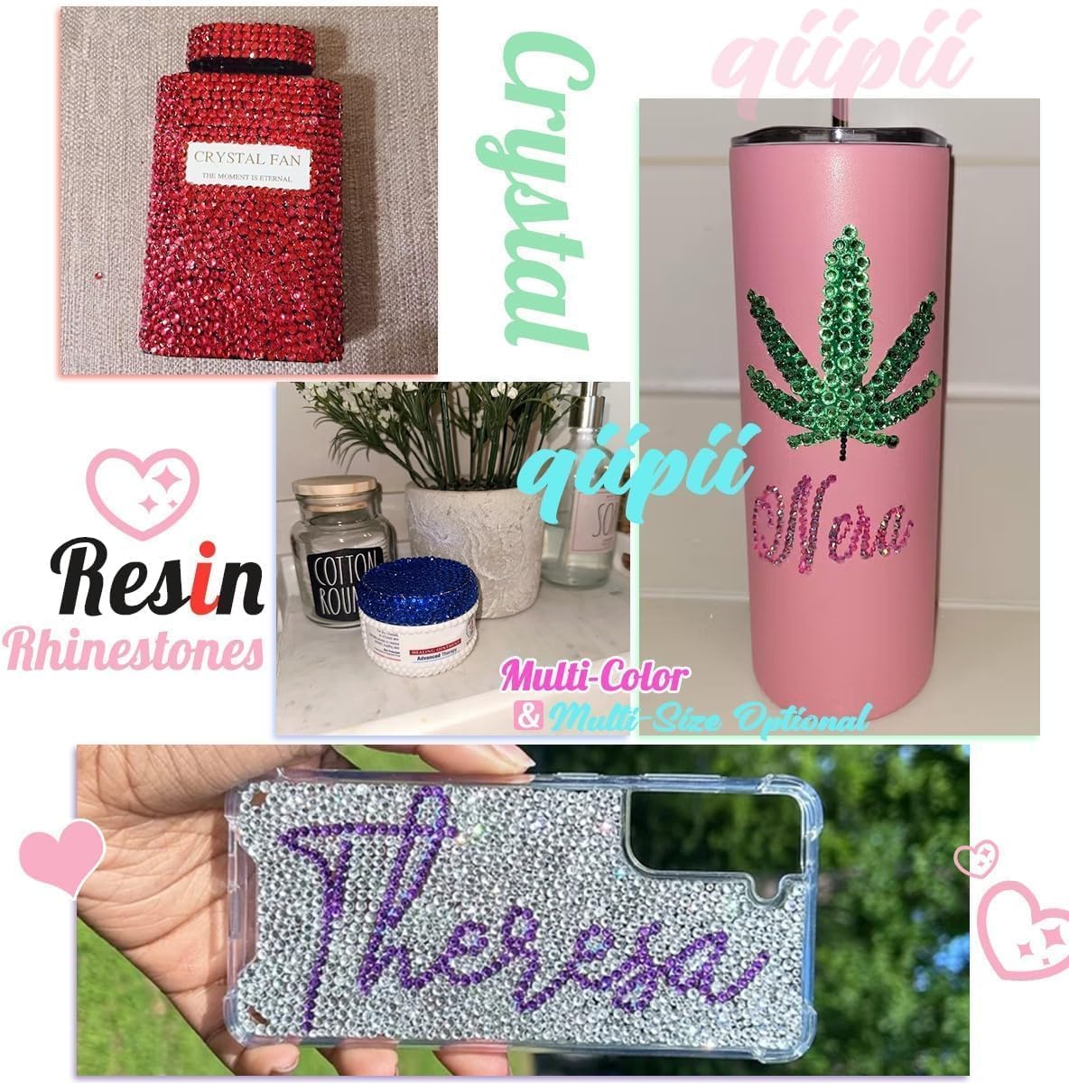 16000PCS Light Purple AB Resin Rhinestones for Crafting 3mm 4mm 5mm Violet Flatback Jelly Stones Bulk SS10 SS16 SS20 Diamonds Crystals Gems Charms for Nails Face Eyes Makeup Tumblers DIY Crafts