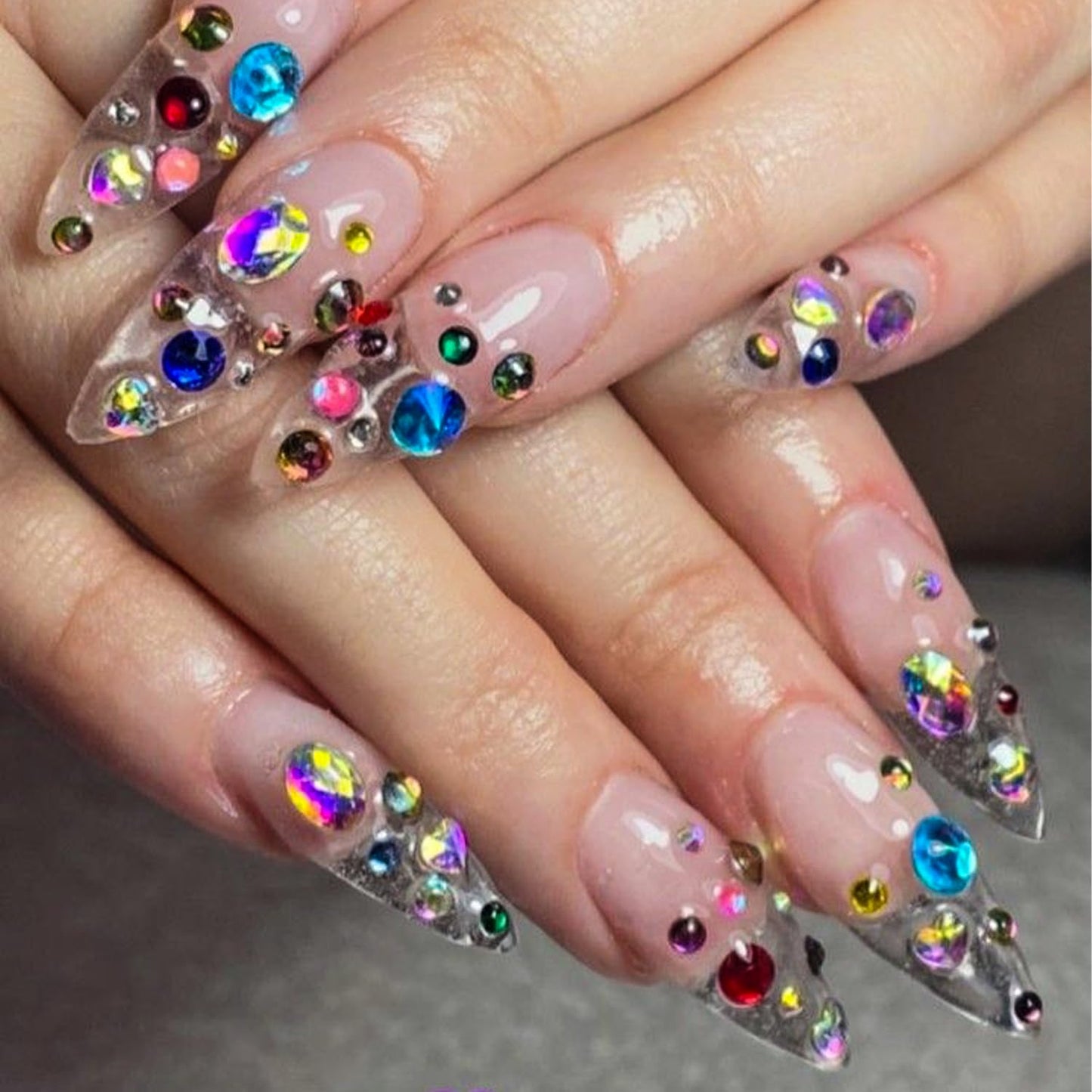 Canvalite 2900Pcs Pink Rhinestones for Nails, 18 Styles Multi Shape Nail Charms and Gems Shiny Glass Crystal Flatback Nail Rhinestones Set for Nail Art with Rhinestone Picker and Tweezers