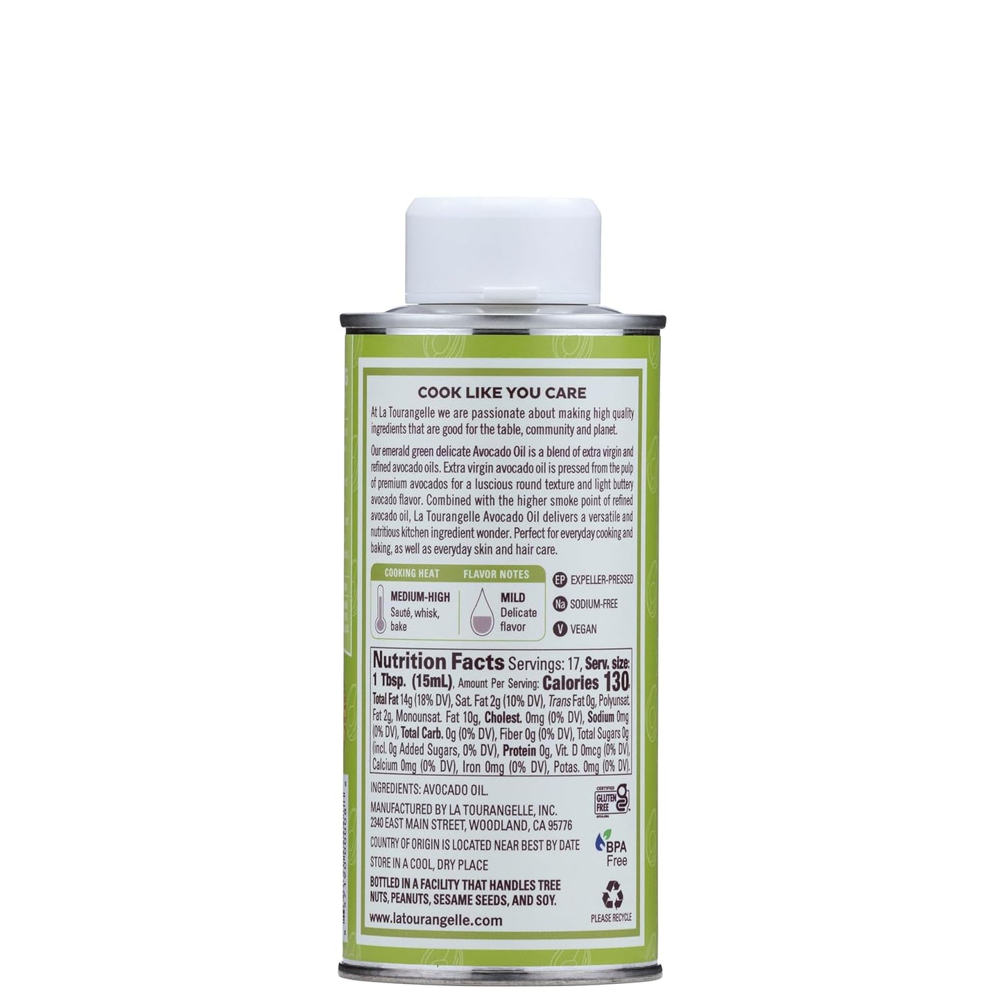 La Tourangelle, Avocado Oil, Handcrafted from Premium Avocados, Great for Cooking, as Butter Substitute, and for Skin and Hair, 8.45 fl oz