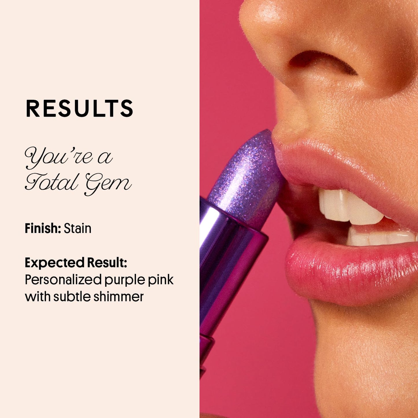 Winky Lux Amethyst Glimmer Balm – Nourishing pH Lip Balm with Color Changing Tint, Hydrating Ceramides Soften Lips, Coconut Scent