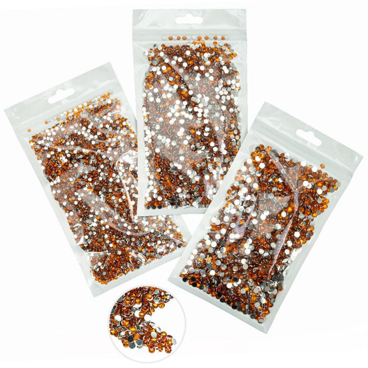 16000PCS Orange Crystal Resin Rhinestones for Crafting Orange Red Flatback Stones 3mm 4mm 5mm Non-Hotfix Diamonds Crystals Gems Charms for Nails Face Eyes Makeup Tumblers Bottles Crafts Clothes Shoes