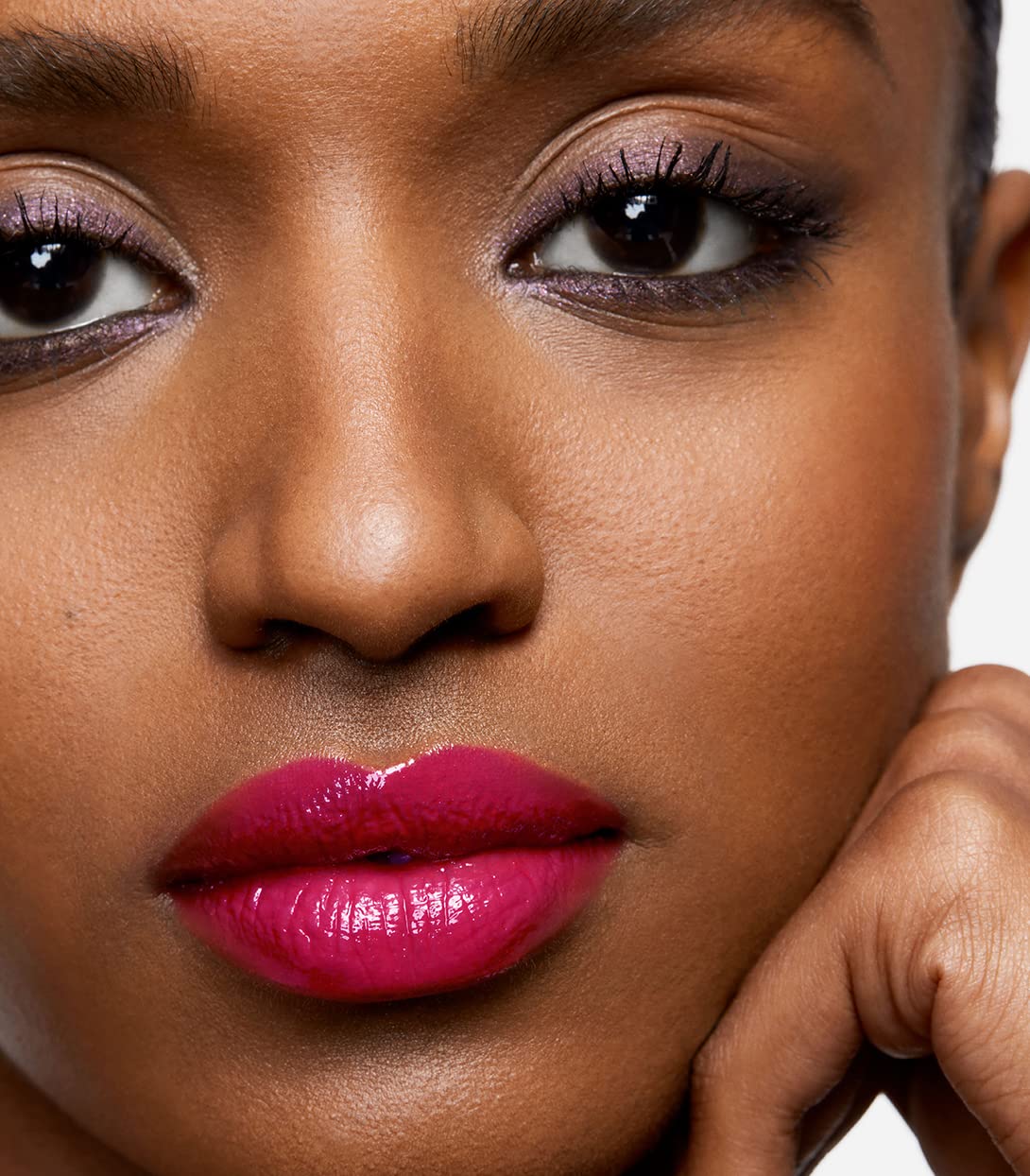 MAKE Beauty Serum Balm Intense, Hydrating Lip Gloss. Pigmented Vegan Moisturizing Lip Oil with Plumping Effect. Lip Emollient Treatment for Soft, Smooth, Shiny Lips - Shade, Pink Cerise+