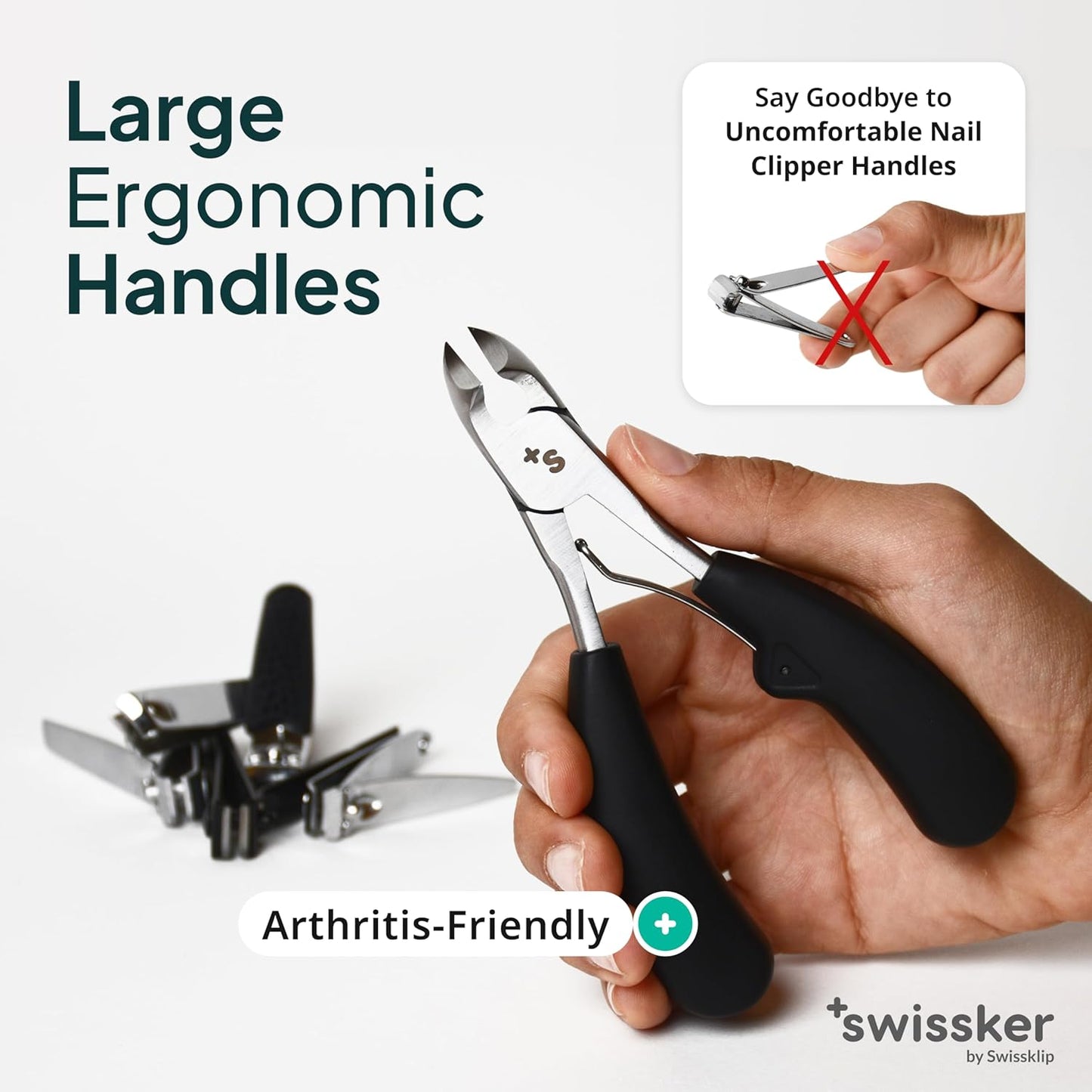 Swissklip Toenail Clippers | Heavy Duty Toe Nail Clippers I Toenail Clippers for Thick Nails I Big Toe Nail Clippers for Thick Toenails I Heavy Duty Nail Clippers for Thick Nail