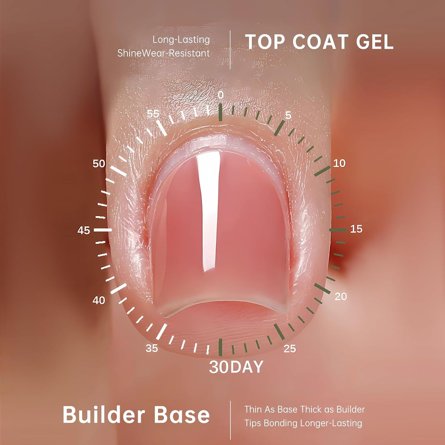 Salon-Grade Pastel Rose Builder Gel - Hypoallergenic Strong Base Coat | Long-Lasting Adhesion (30+ Days) for Professional Nails Gift for Women