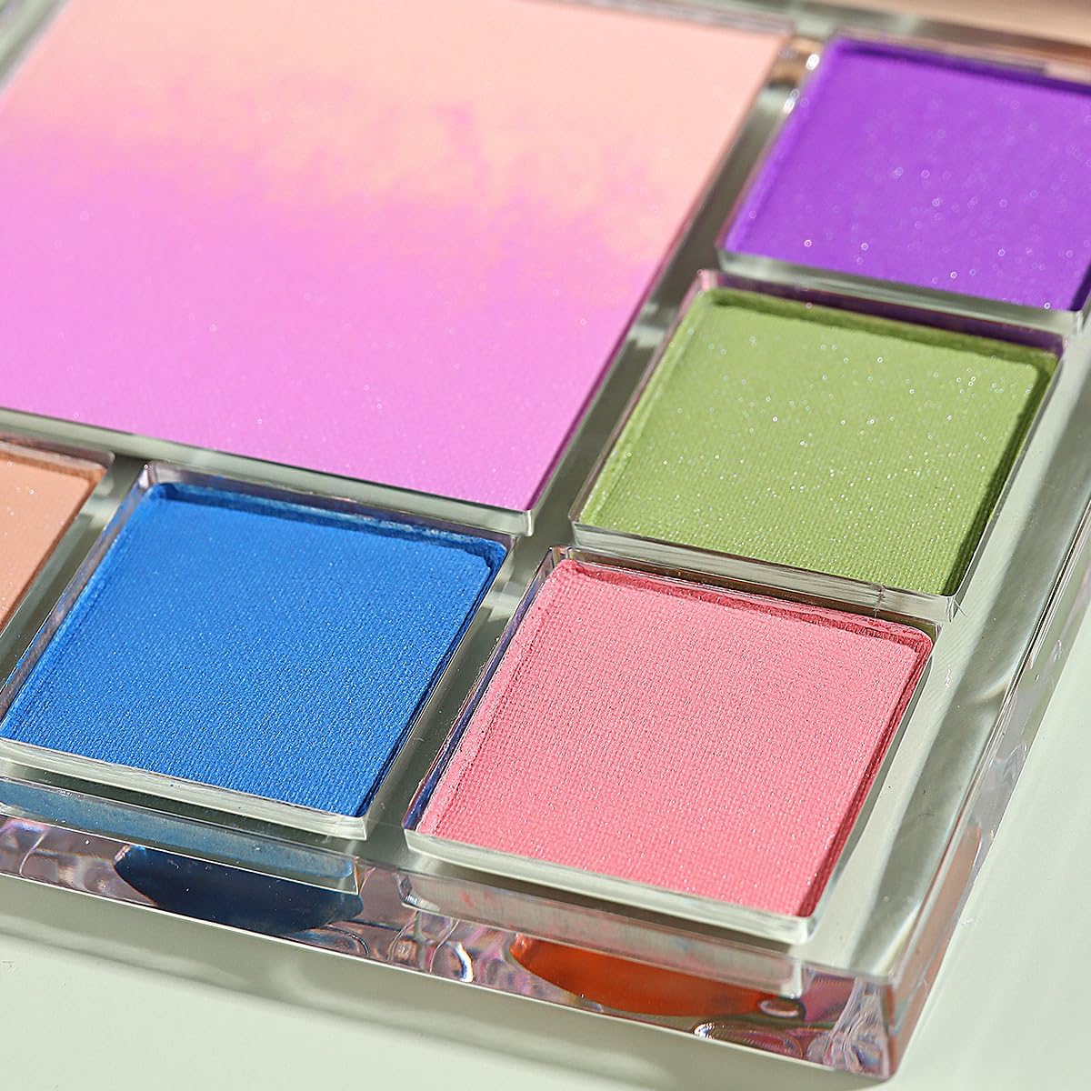 7 Colors Solid Fluorescent Neon Pigment Powder Set Gradient Iridescent Rainbow Palette Glitter Dust for Nail Art Gel Polish Mermaid Unicorn Rubbing Powder