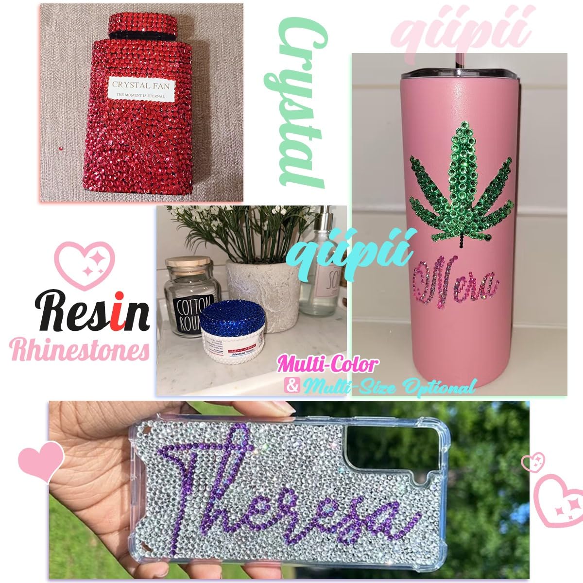 Red Zircon Crystal Resin Rhinestones for Crafting 3mm 4mm 5mm Sun Red Flatback Stones Non-Hotfix Diamonds Crystals Gems Charms Supplies for Nails Face Eyes Makeup Body Tumblers Bottles Crafts