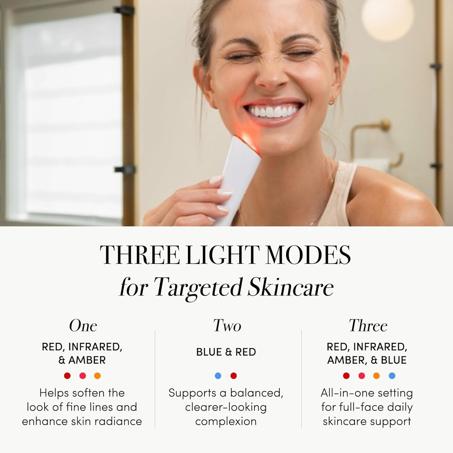 reVive Lux Collection Glo Aging & Acne Device, FDA-Cleared & Medspa-Quality Blue Light, Red, Amber & Infrared Acne Tools, Science-Backed LED Light Therapy Products