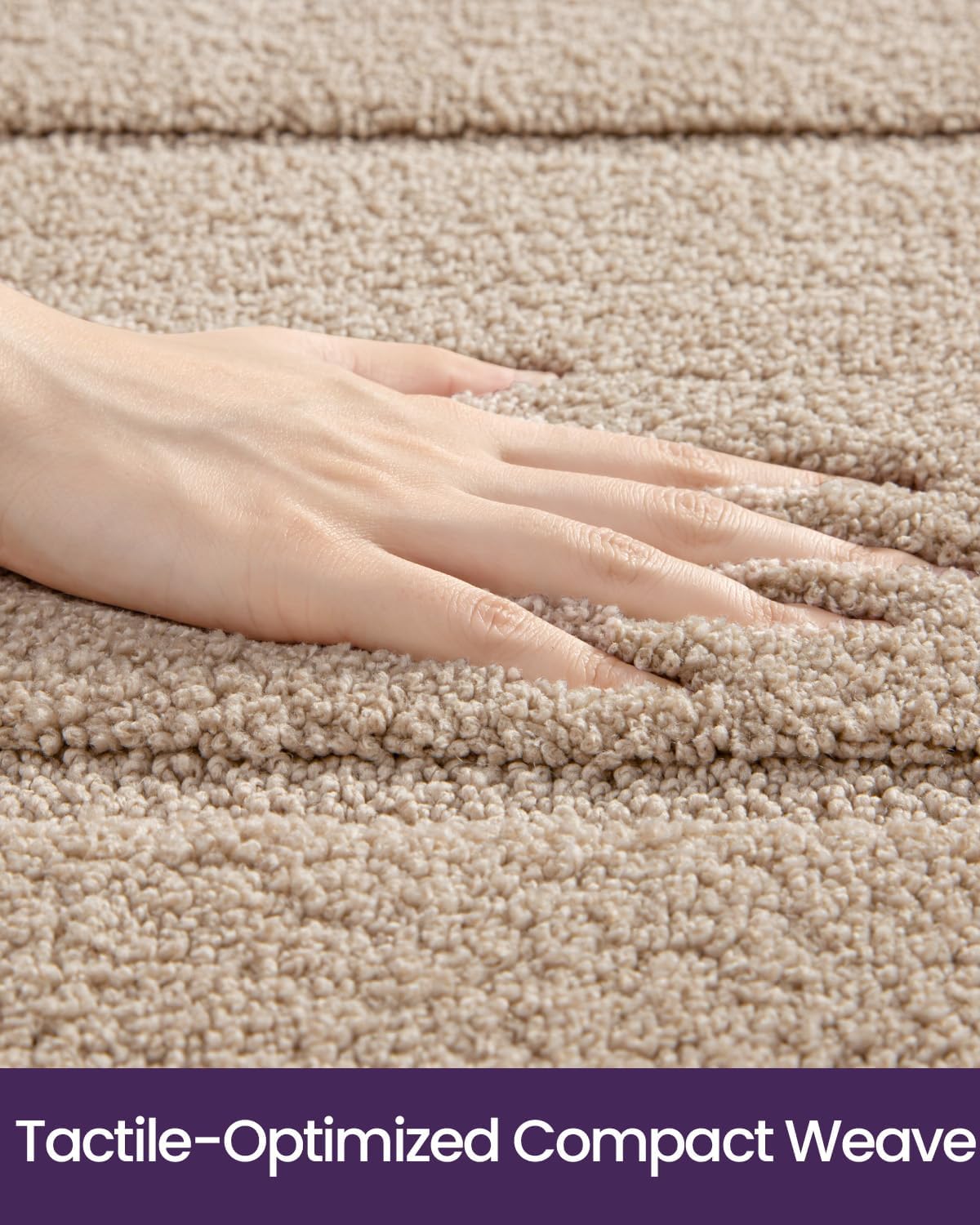 DEXI Bathroom Rugs 36x24, Washable Non Slip Bath Mat for Shower Floor, Absorbent Quick Dry Bathmat with Rubber Backing, Ultra Soft Plush Carpet for Tub, Beige