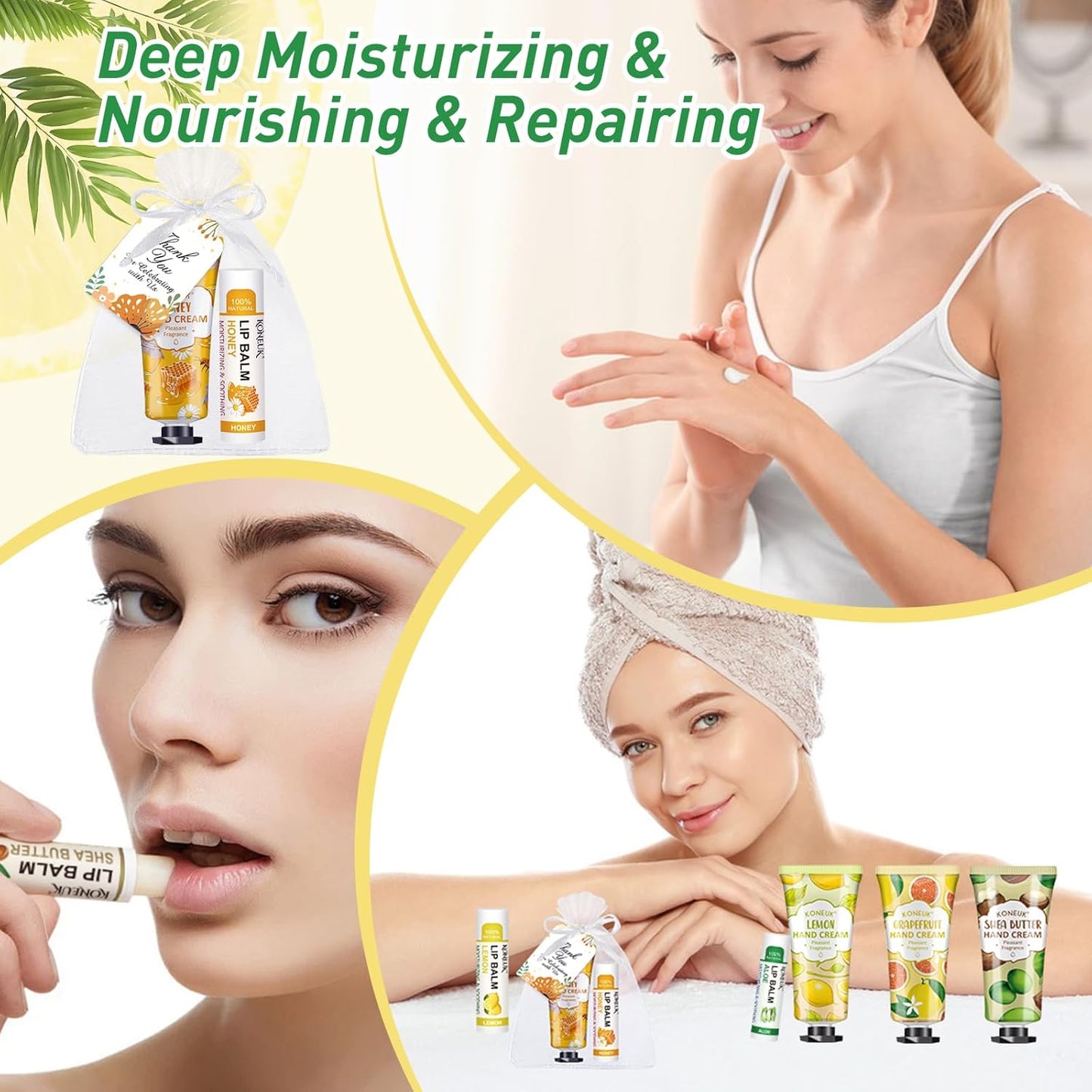 36 Pack Hand Cream Bulk and Lip Balm Bulk Sets, Bridesmaid Gifts, Thank You Gifts and Bridal Shower Gifts for Guests with Thank You Card Organza Bags, Birthday Gifts, Bulk Gifts, Small Gifts for Women