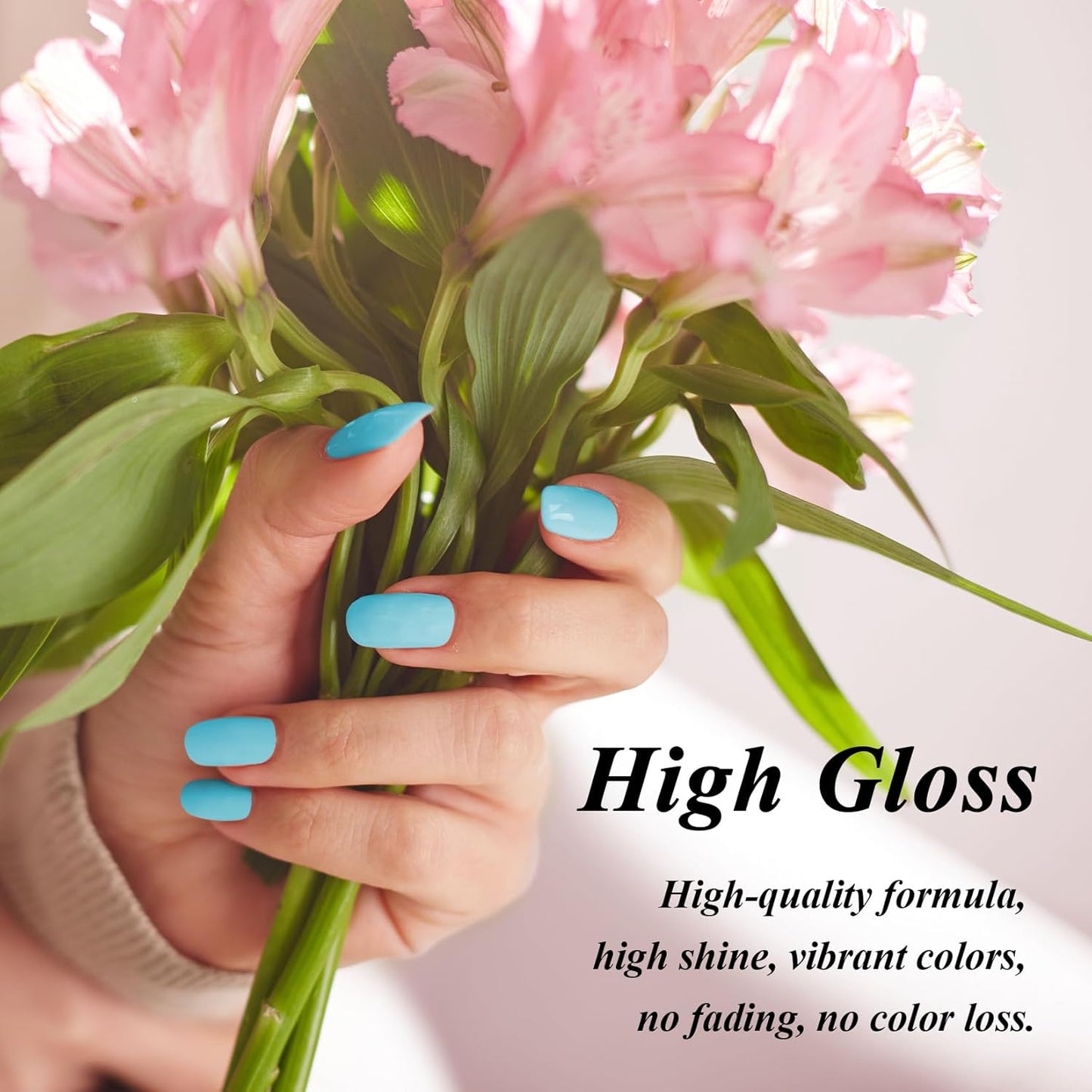 PHOENIXY Gel Nail Polish Kit with U V Light 48W, 56 Pcs 108 Effects Gel Nail Polish Kit Base Matte Glitter Top Coat Manicure Nail Set Gifts for Women