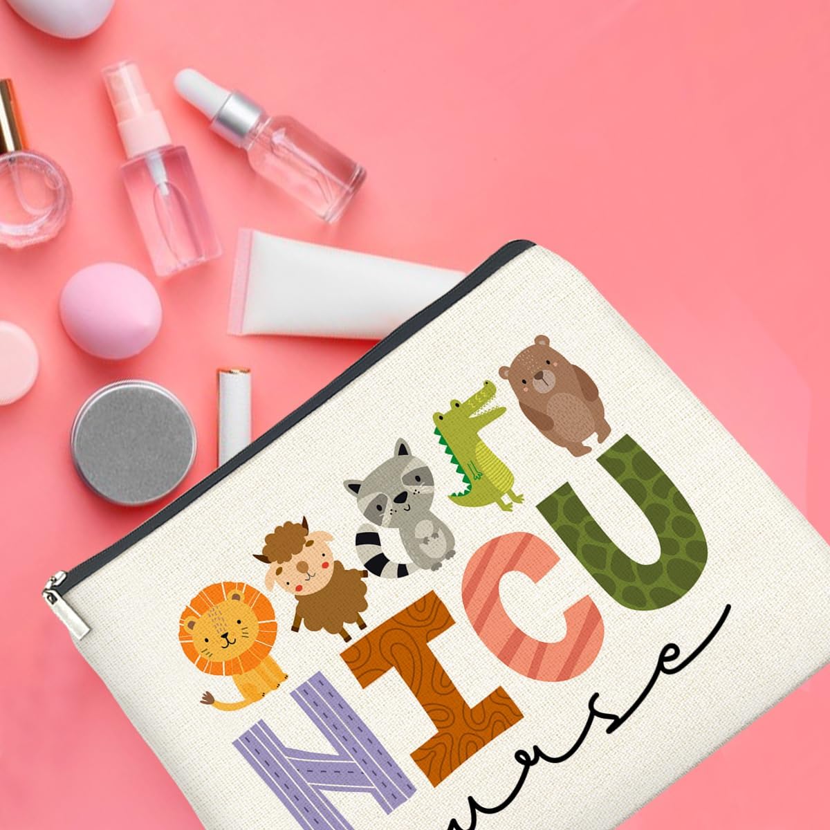 Nicu Nurse Makeup Bag Gifts for Women Nursing Gift Nicu Nurse Cosmetic Bag Zipper Pouch