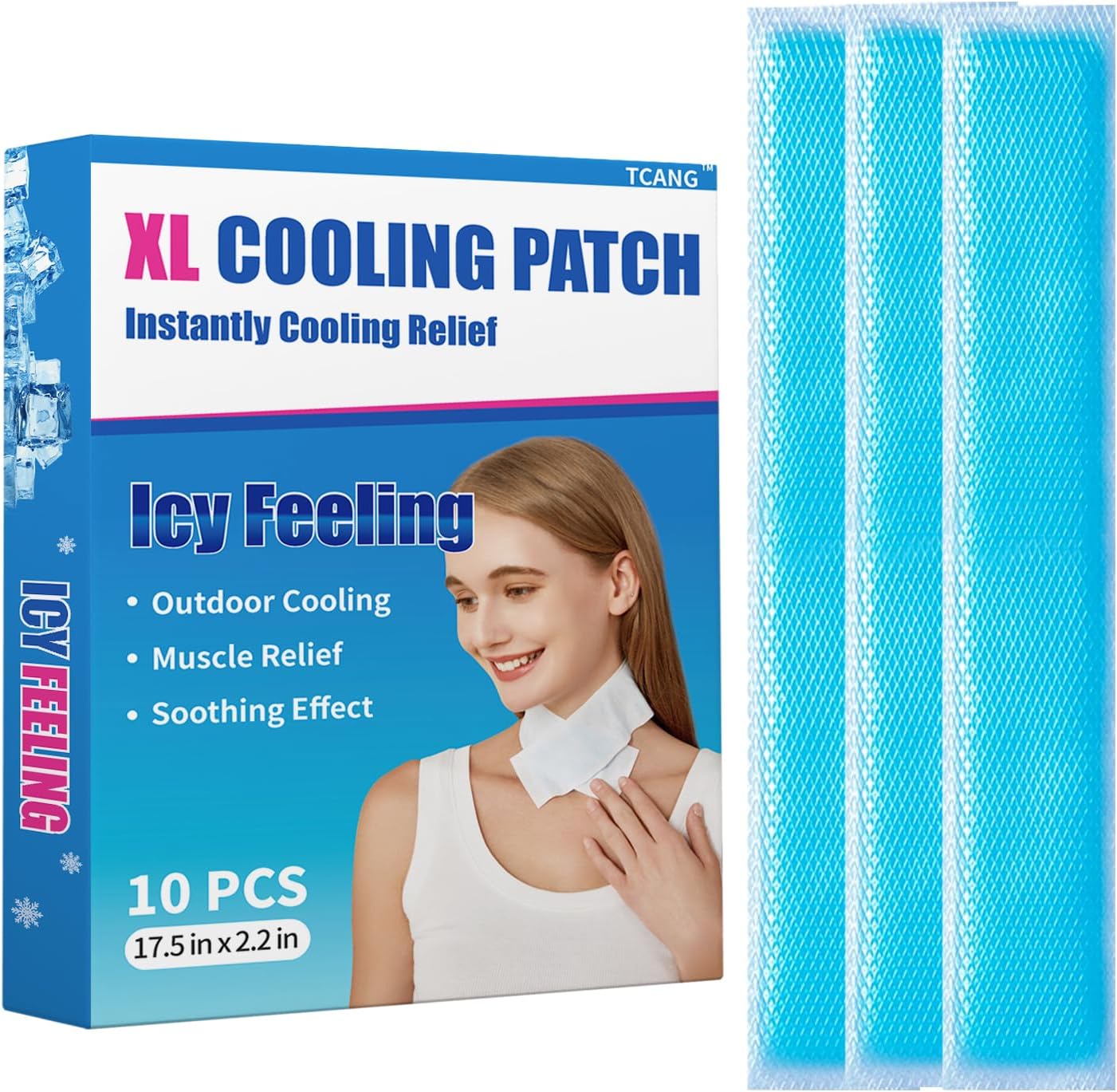Instant Cooling Ice Packs for Outdoor Activities Summer Heat Relief - Large Disposable Cooling Patches for Neck Body, Camping Hiking Sports, Instant Temperature Drop 10 Pack
