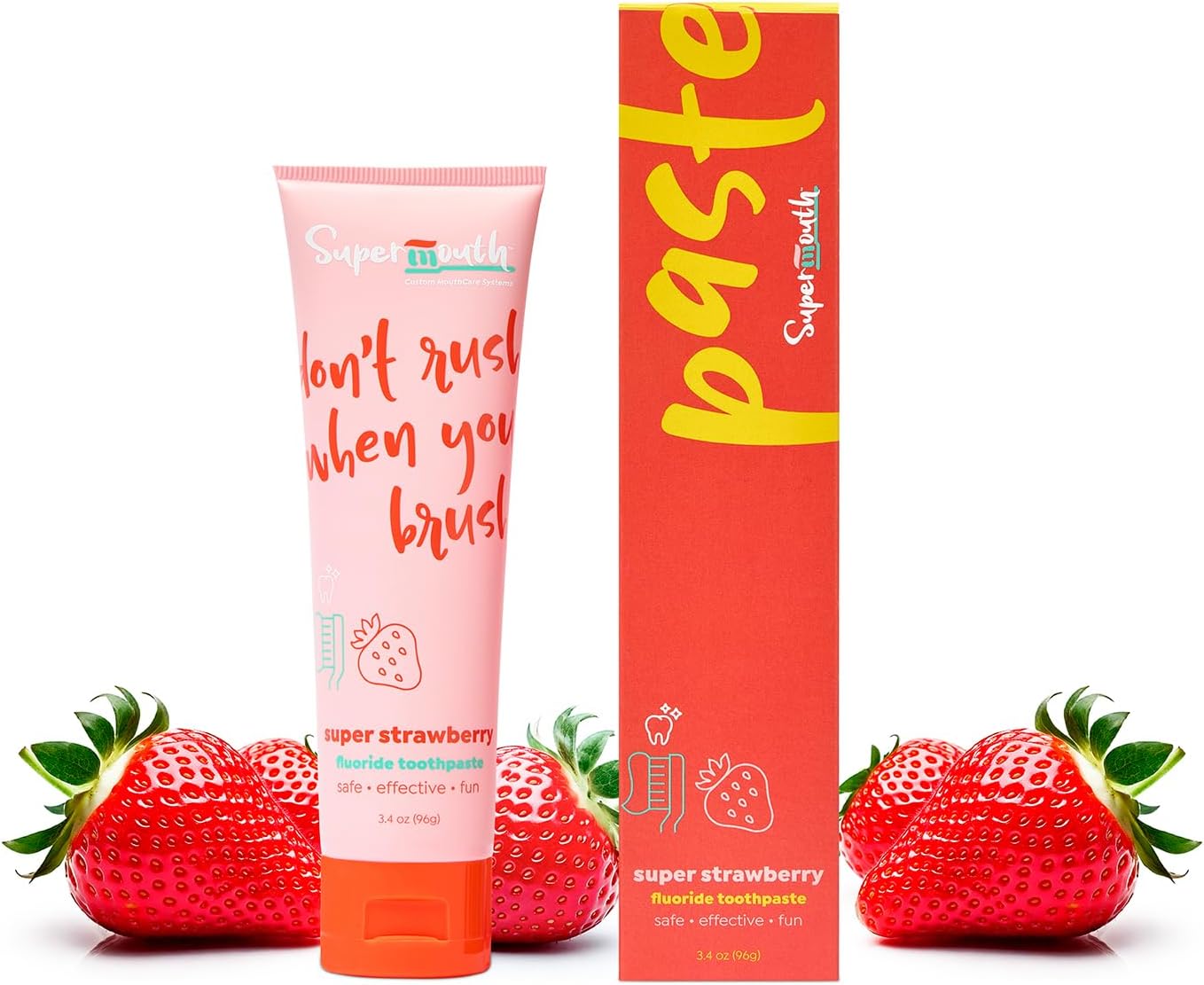 Fluoride Toothpaste - Adults & Kids, Fights Cavities, Whitens, Nano Hydroxyapatite, Dentist Developed, Safe Clean Ingredients, Gentle on Sensitive Teeth, Vitamins D3 & K2, 4 Tasty Flavors