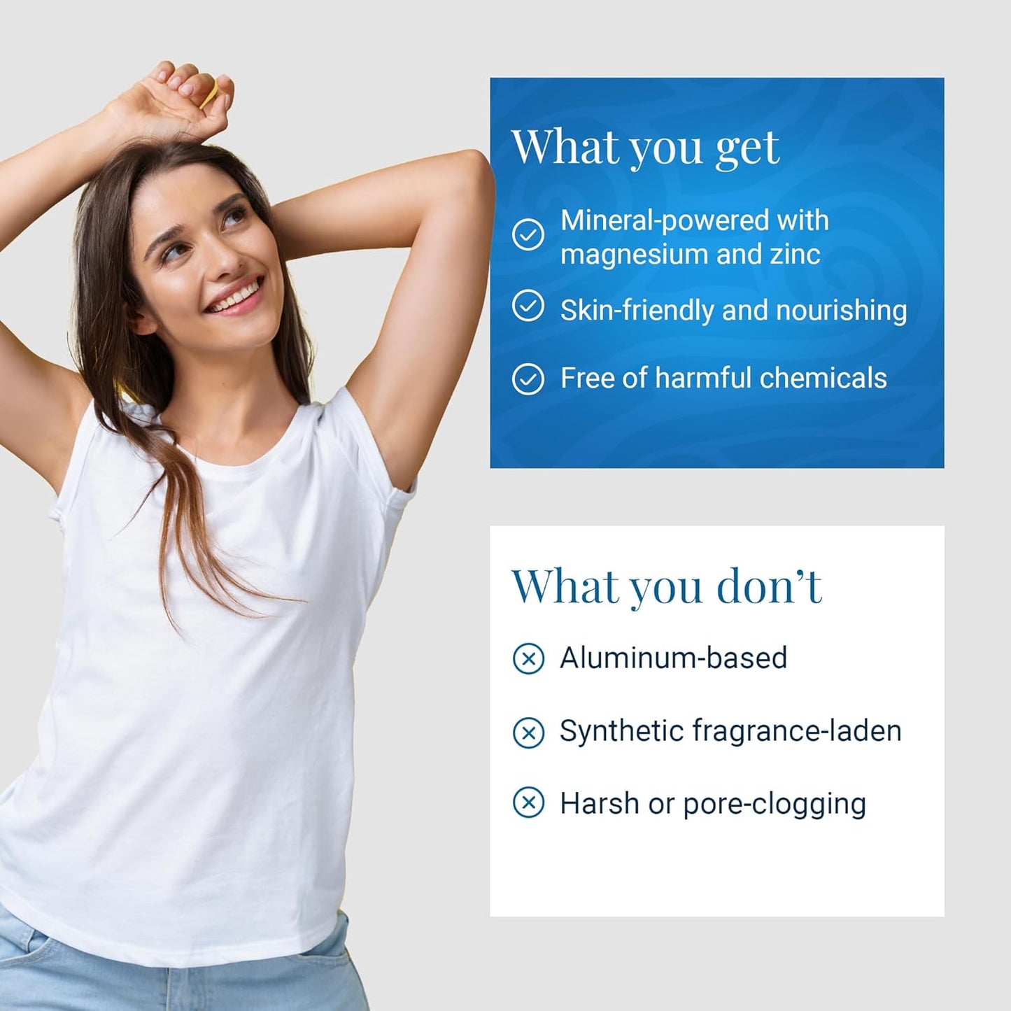 Ancient Minerals Natural Deodorant Cream – Eucalyptus & Mint Scent, Aluminum-Free, Vegan Deodorant for Women and Men with Magnesium, Zinc & Vitamin E, for Sensitive Skin, 2 oz