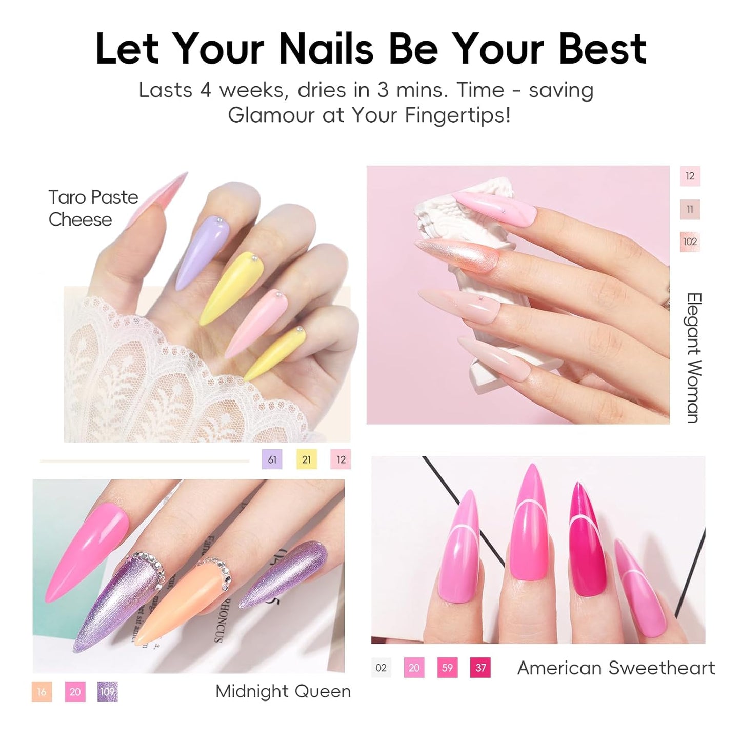 Peacecolor 39pc Gel Nail Polish Kit, Pink Milky White Orange All Seasons Pastel Gel Nail Kit with Nail Lamp Glossy Matte Top Base Coat Essential Manicure Tools Nails Art DIY