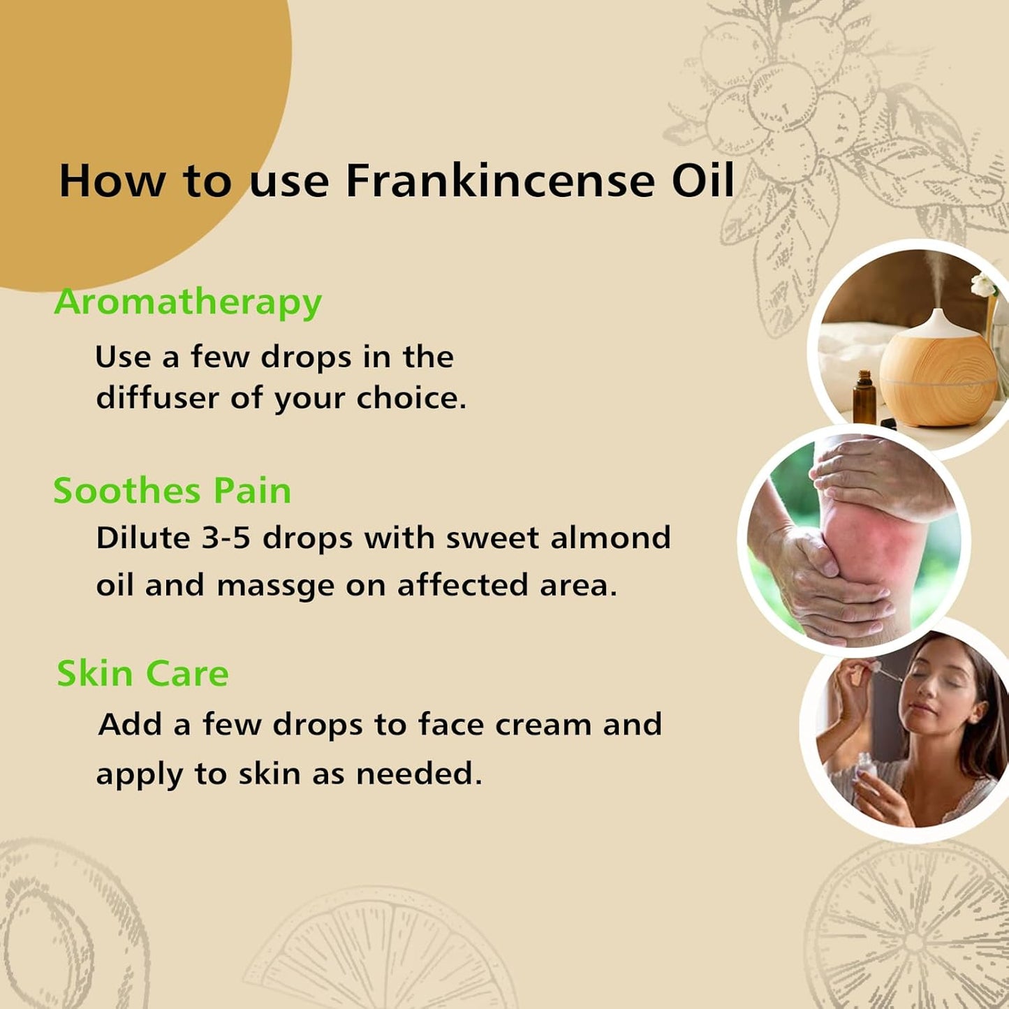 Frankincense Essential Oil, 100% Pure Frankincense Oil for Aromatherapy Diffuser Beauty Home Care - 100ml