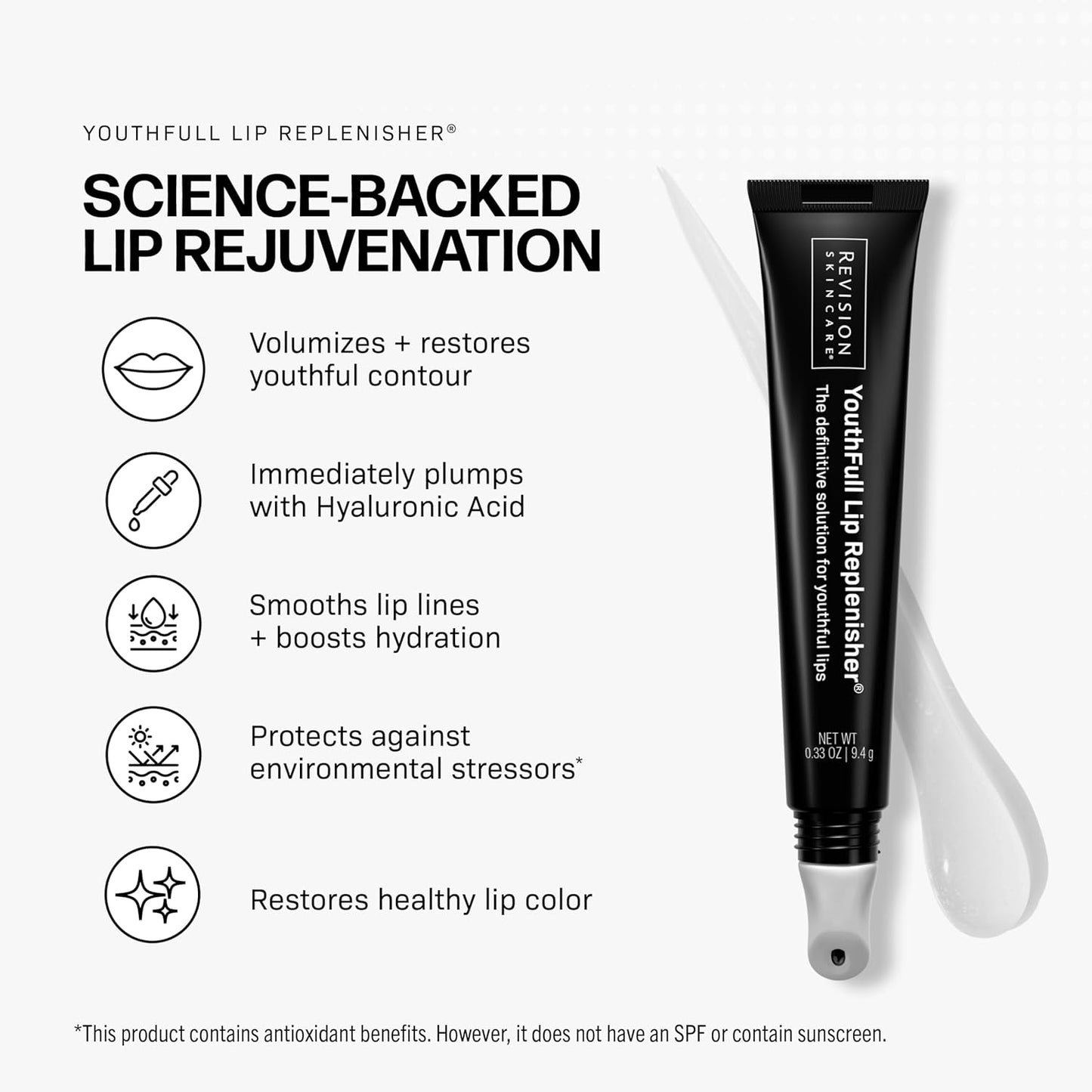 Revision Skincare YouthFull Lip Replenisher®, Moisturizing Lip Plumper with Hyaluronic Acid, Volumizing, Plumping and Anti Aging