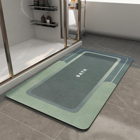 MontVoo Bath Mat - Bathroom Mat Rug Non Slip Super Absorbent Stain Resistant Quick Dry - 24"x35" Green