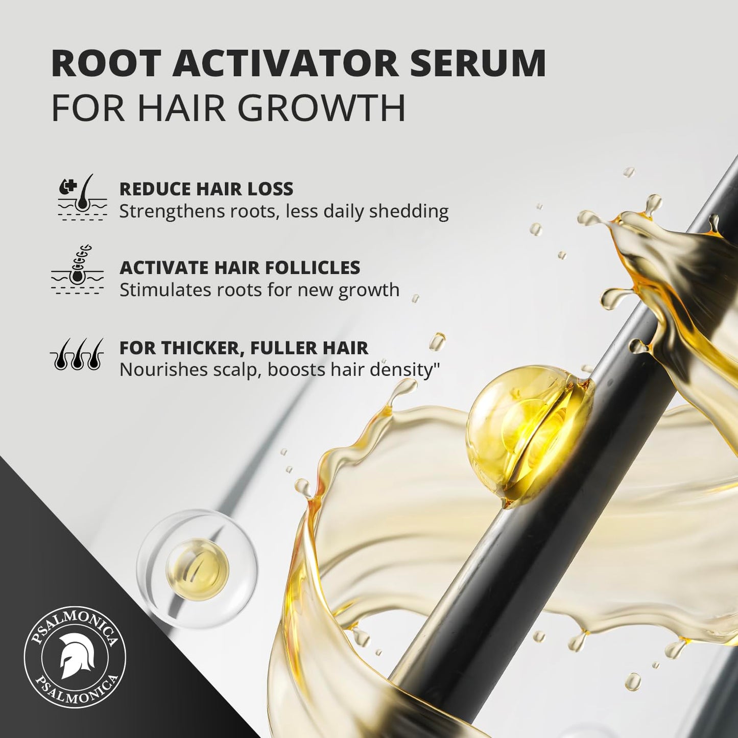 Hair Growth Serum: Root Activator Scalp Serum for Hair Loss and Regrowth Treatments – Natural Hair Oils for Hair Growth for Men Women (1 Fl Oz (Pack of 1))