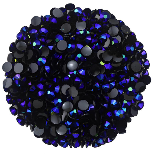 4500 Pcs SS12 3mm AB Flatback Rhinestones for Nails Art Crafts Glitter Round Shine Gems Crystals DIY Clothes Shoes （Black-Bottom Sapphire AB）