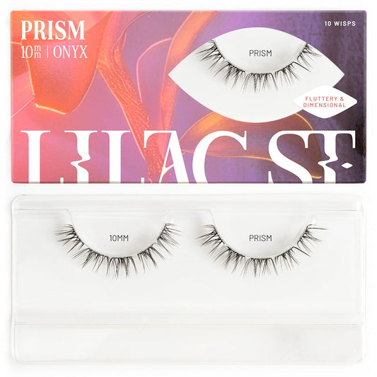 Lilac St - Prism Glamorous Faux Eyelash Clusters (10mm) - Dynamic & Fluttery Volume - DIY Lash Extension Wisps - Lightweight & Lifelike - Lasts 10 Days - Women Founded, Cruelty Free, Vegan - 10 Lashes