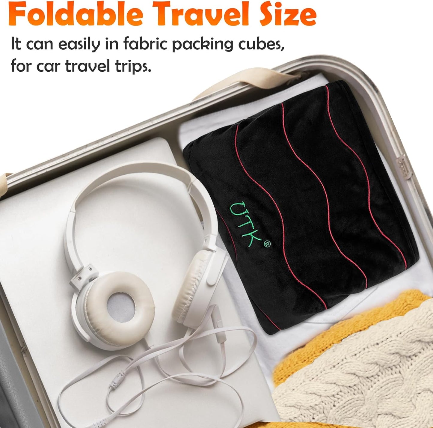 UTK Far Infrared Heating Pad for Back Pain Relief with Far Infrared Therapy, Far Infrared Heating Pad with Auto Shut Off Large for Cramps, Sciatica Pain Relief Heating Pads -20''x24''