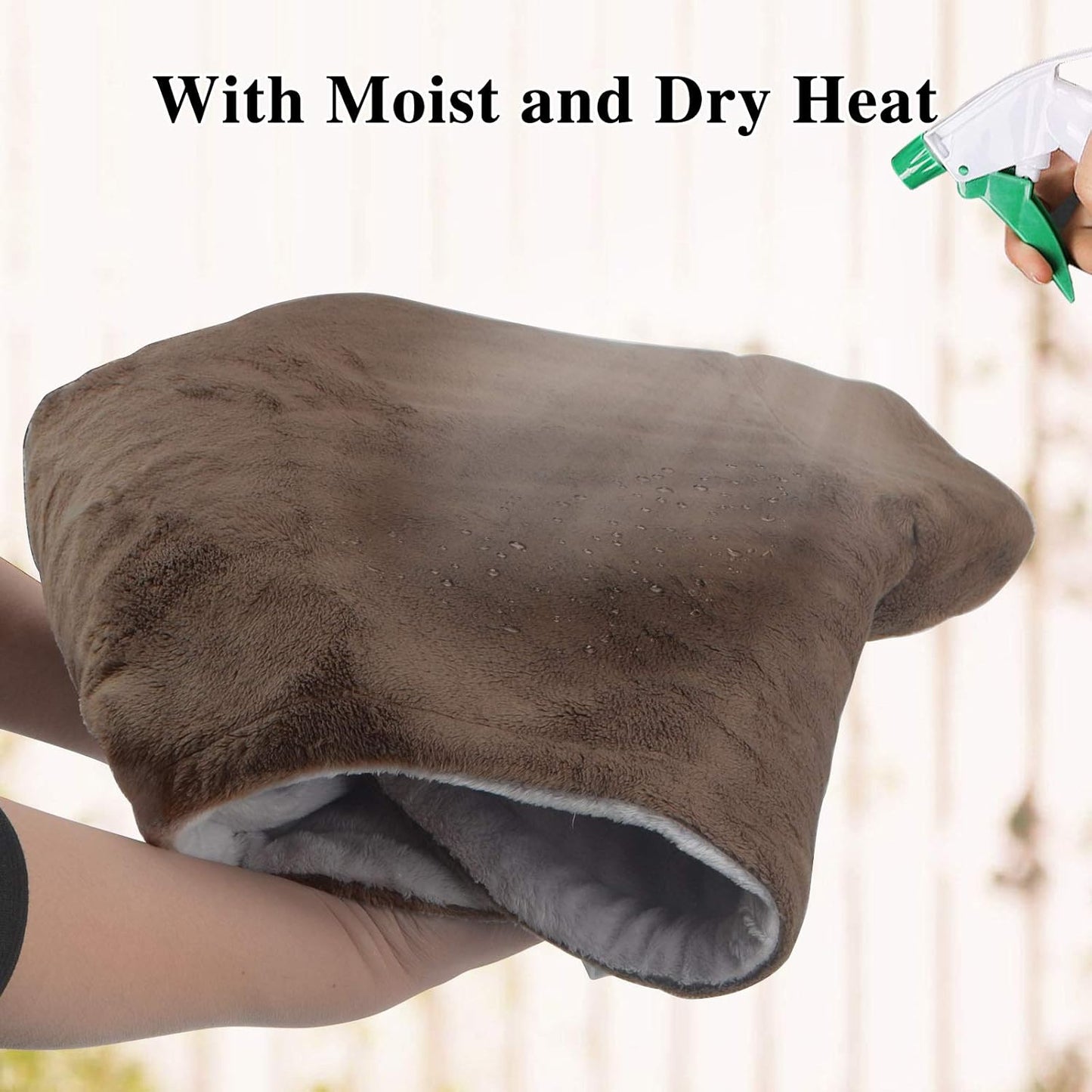 Heating Pad King Size Fast-Heating Technology for Back/Waist/Shoulder/Neck Pain and Cramps Relief - Moist and Dry Heat Therapy with Auto-Off 26"X38" Hot Heated Pad by GOQOTOMO PJ-King Brown