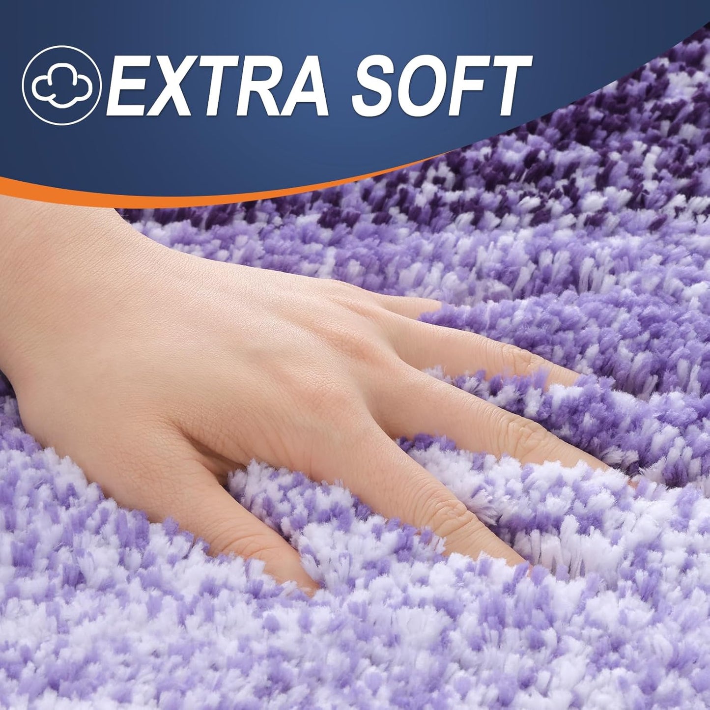 OLANLY Bathroom Rugs Mat 30x20, Extra Soft Absorbent Microfiber Bath Rugs, Rubber Backing, Quick Dry, Machine Washable Bath Mats for Bathroom Floor, Tub and Shower, Home Decor Accessories, Violet